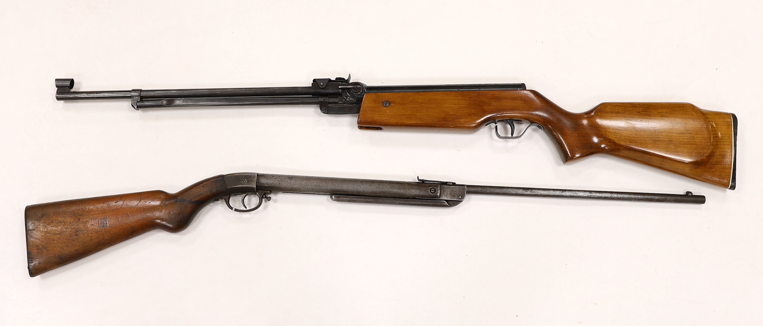 A Relum .22 under lever air rifle and Diana 177 break action air rile (2)